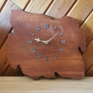 Vintage Solid Hardwood Wall Clock